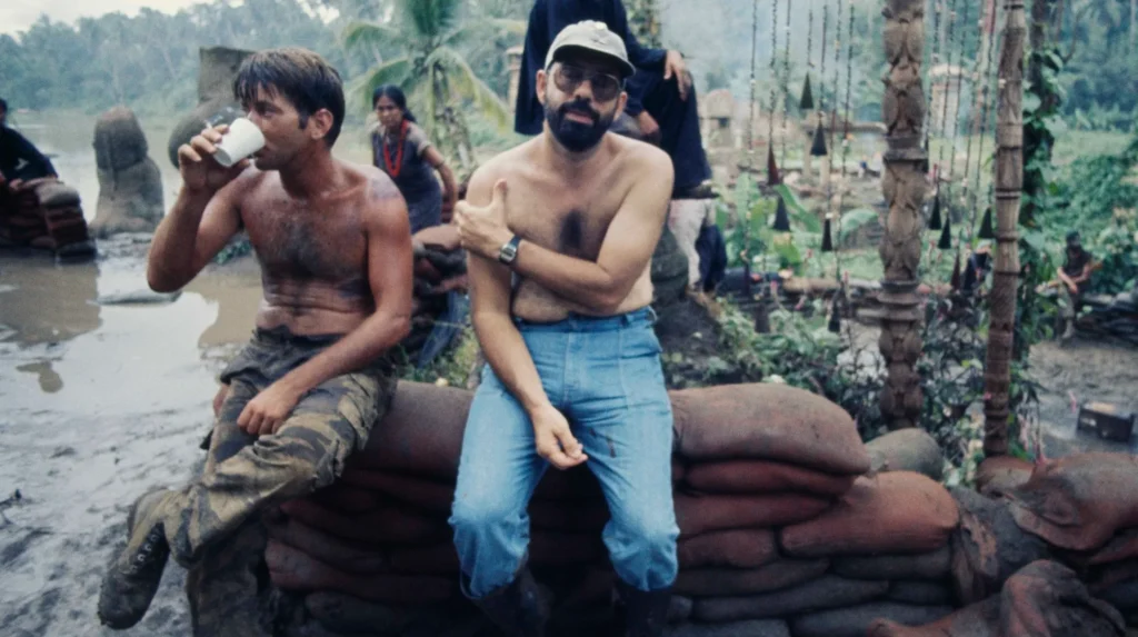 Francis-Ford-Coppola-and-Martin-Sheen-on-Apocalypse-Now-set